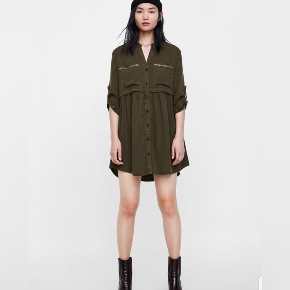 Zara button down dress